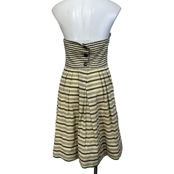 Anthropologie Maeve Changing Stripes Dress Cream| Womens size 10 - Picture 5 of 7